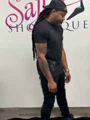 4 leaf clover men matching set - Black