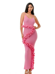 Pink is power ruffle dress