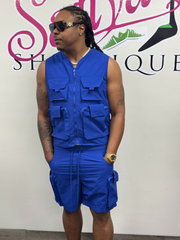 Good men lasts forever utility vest and short set