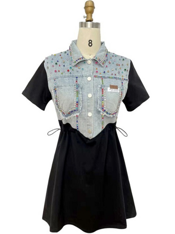 Cutely tuniced denim dress