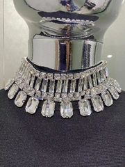 SARAH Satin-Cuff Long Sleeve Gown