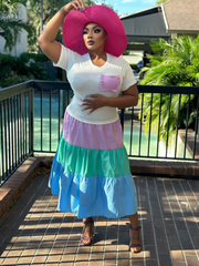 Hagar pastel maxi dress