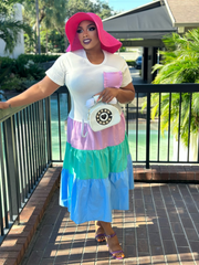 Hagar pastel maxi dress