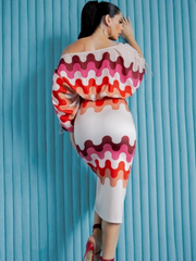 Ruched in magenta 2 piece set