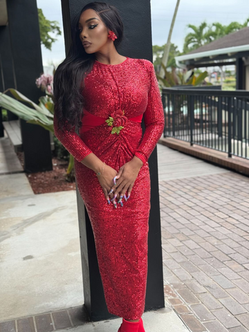 LUNA RED Evening dress