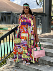 Yacht life maxi dress