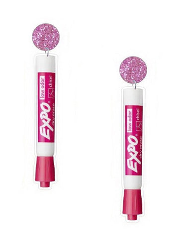 Marker Pen Teacher Acrylic Earrings