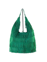 fancy Suede Fringes Tote Bag